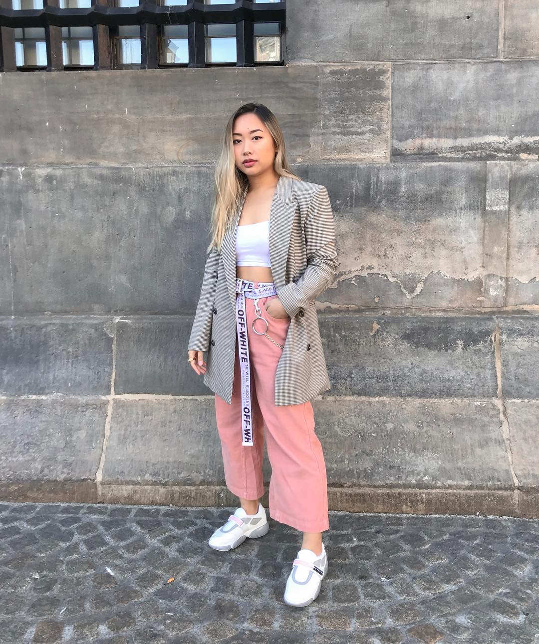 outfit off white belt