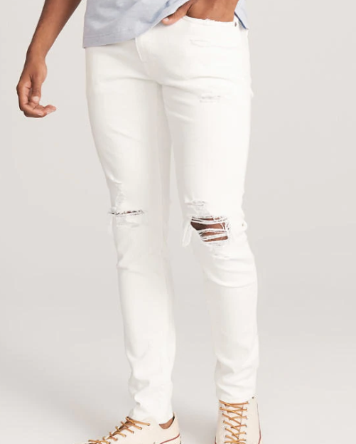 mens white jeans pants