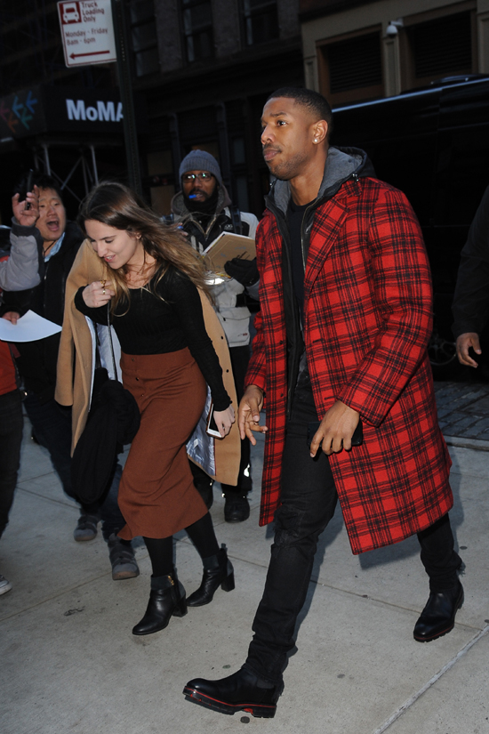 Michael B. Jordan in the tartan tuxedo