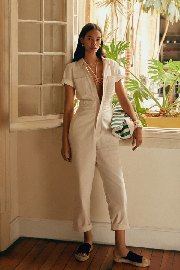 urban outfitters white jumpsuit