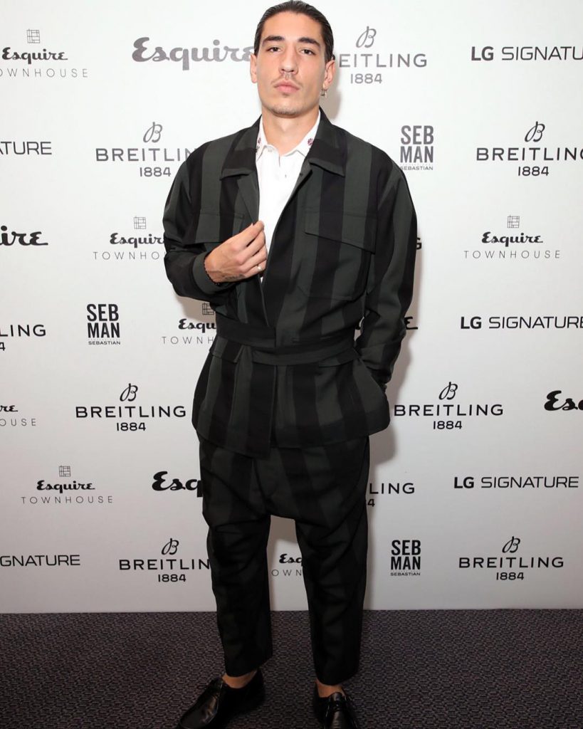 Hector Bellerin wearing a fashionable outfit