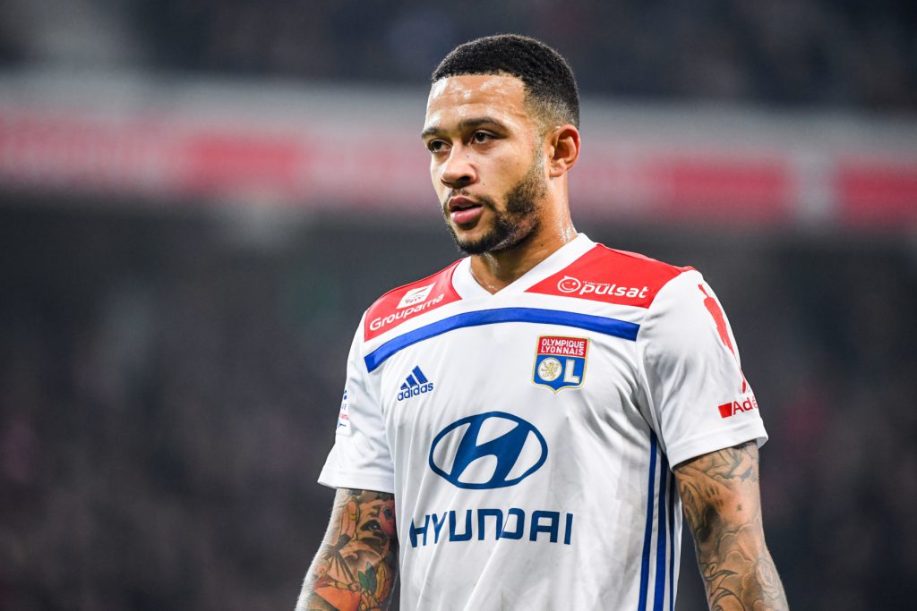 Memphis Depay playing for the OL