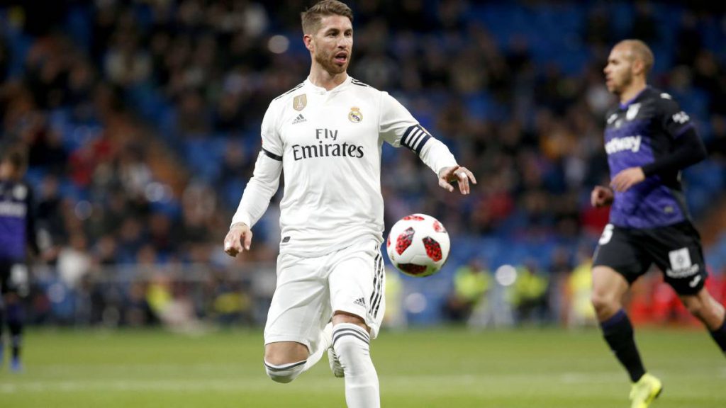 Sergio Ramos playing for Real Madrid 2019