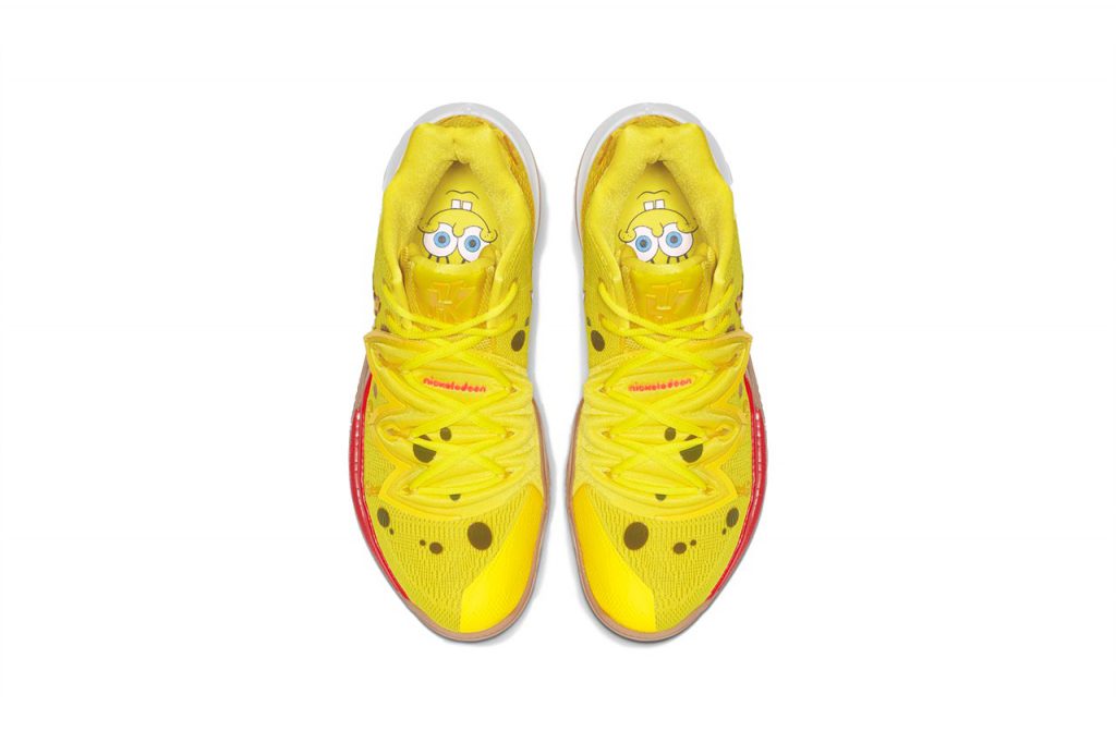 Nike x Kyrie spongebob sneaker on a white background