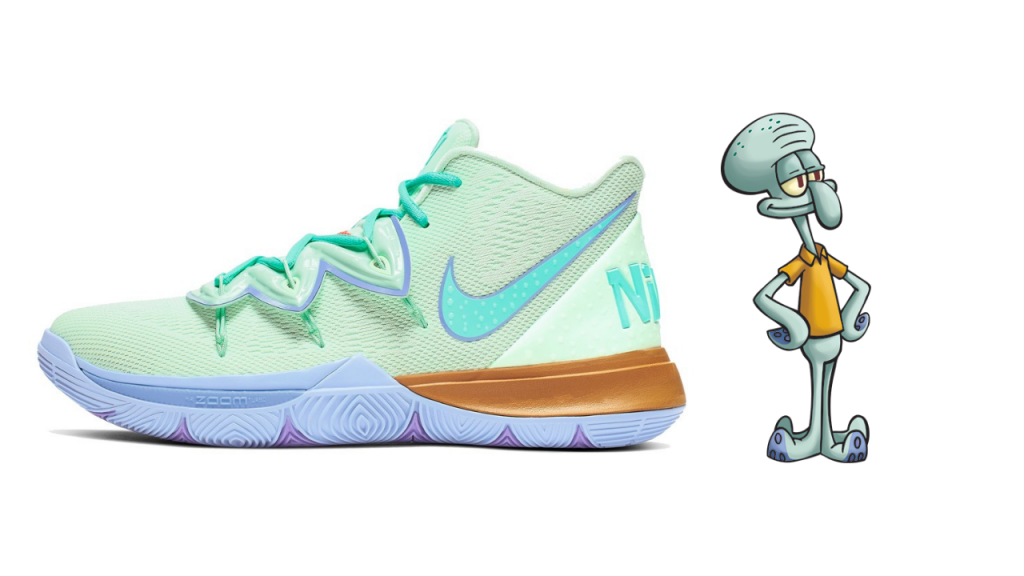 Squidward Tentacles sneaker on a white background
