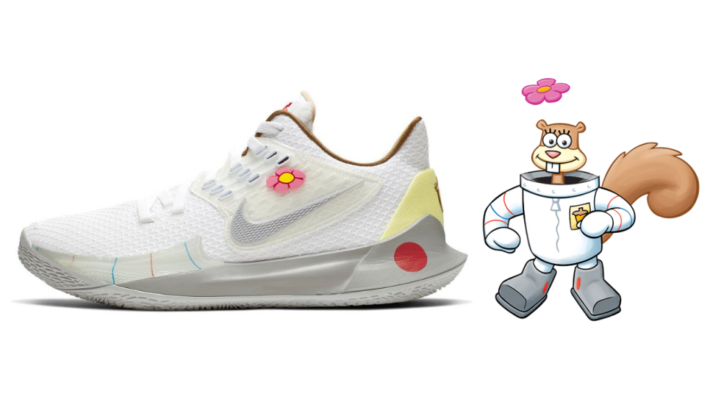 Sandy Cheeks sneaker on a white background