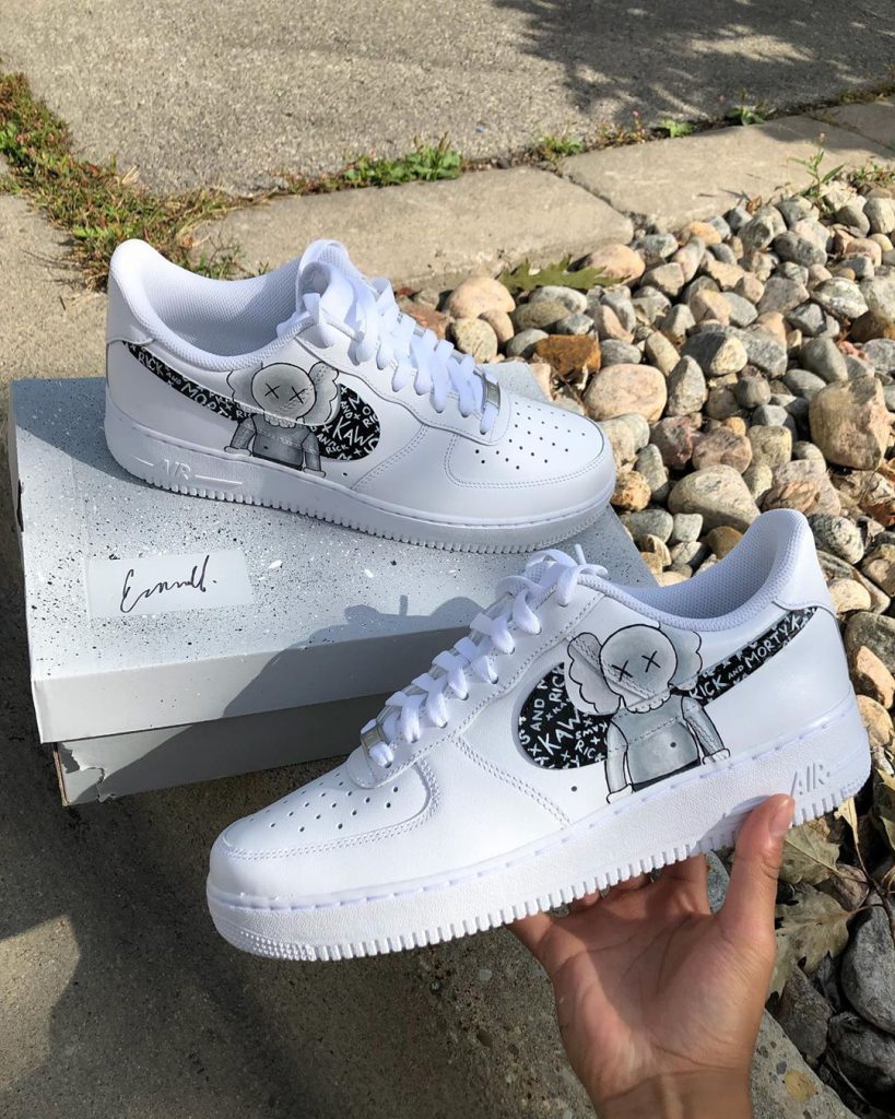 custom kaws air force 1