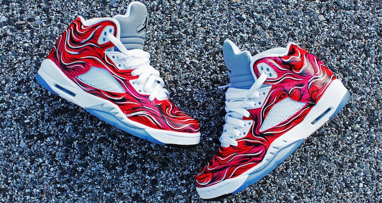 air-jordan-5-dripped-fire-berry-custom-by-dizzuane