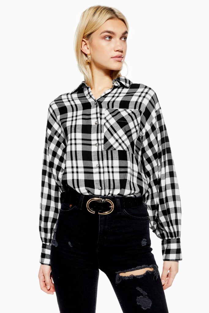 Black-and-white-flannel-shirt-topshop