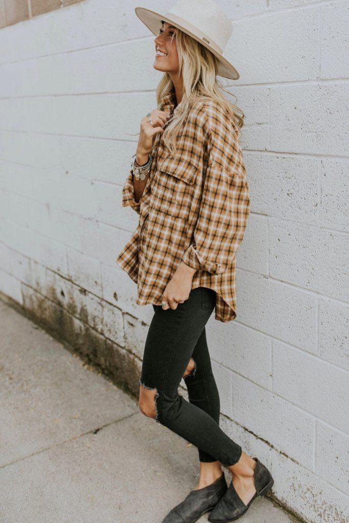 fall flannel outfits