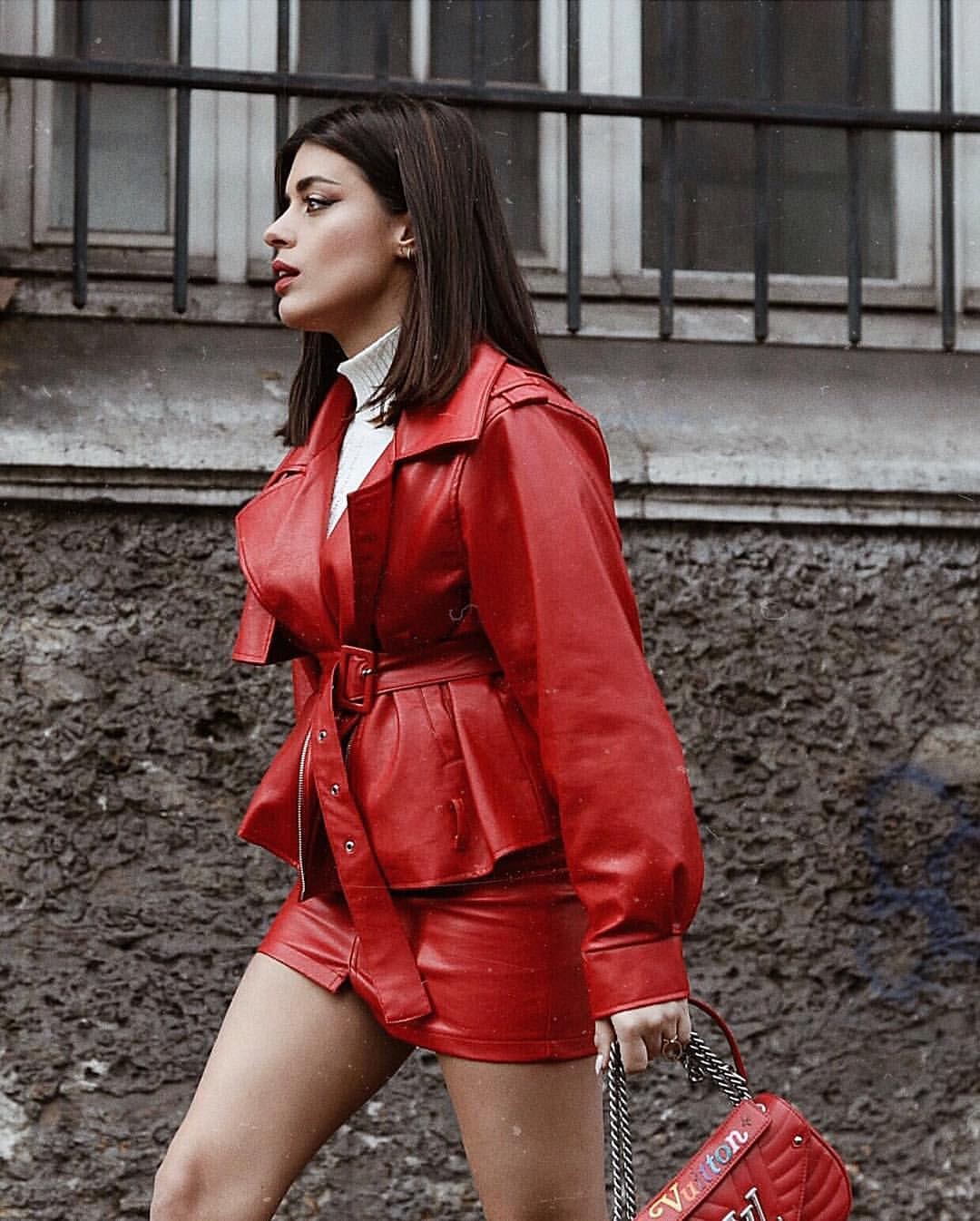 red-leather-jacket-monochromatic-women