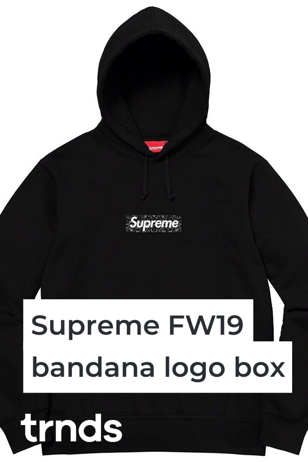 Supreme Bandana Box Logo Hoodie fw/2019 