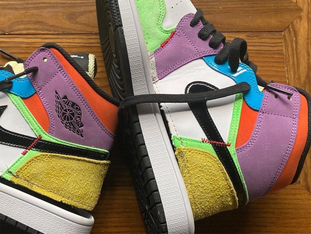 women's jordan 1 multicolor