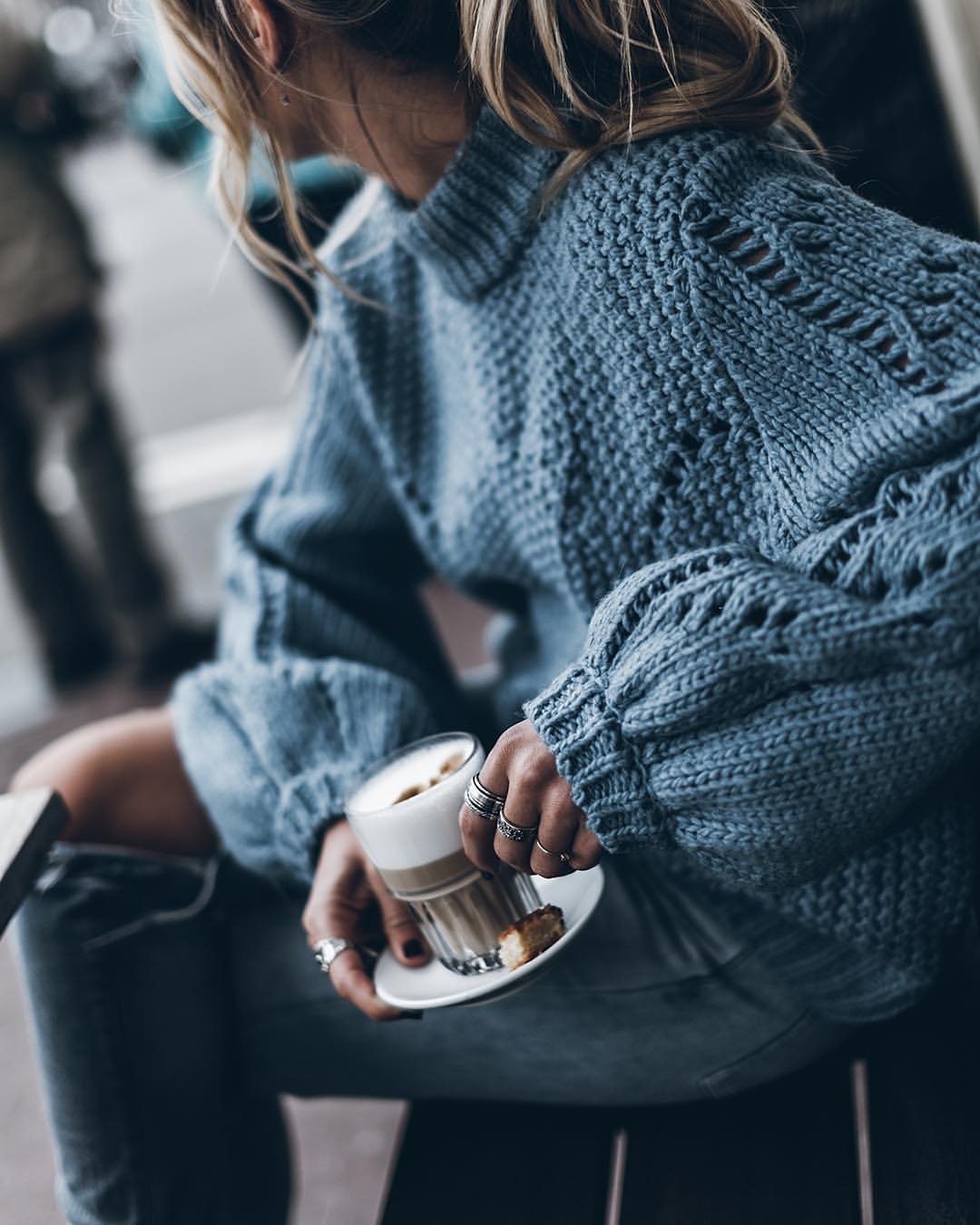 oversized sweater blue