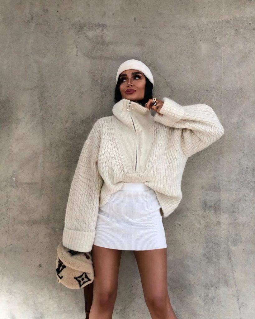 Edited x Lena Terlutter Oversized Sweater natural white casual look Fashion Sweaters Oversized Sweaters 