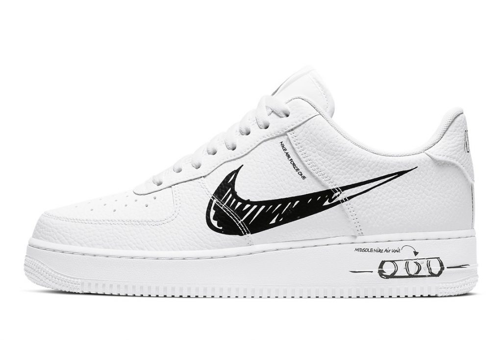 nike air force 1 sharpie outline