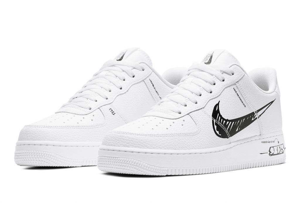 nike air force 1 low micro branding black