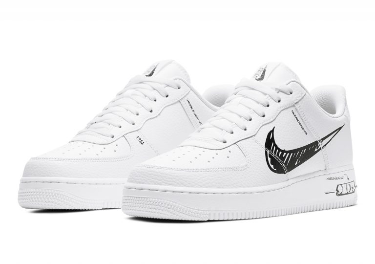 Black Marker Scribblings hit the Nike AF1 "Sketch Swoosh" | Trnds