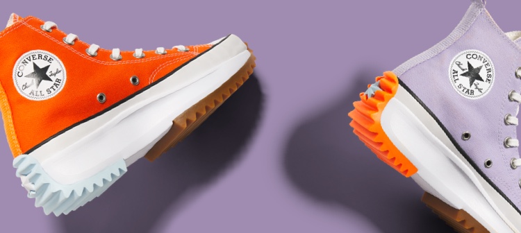 purple orange converse