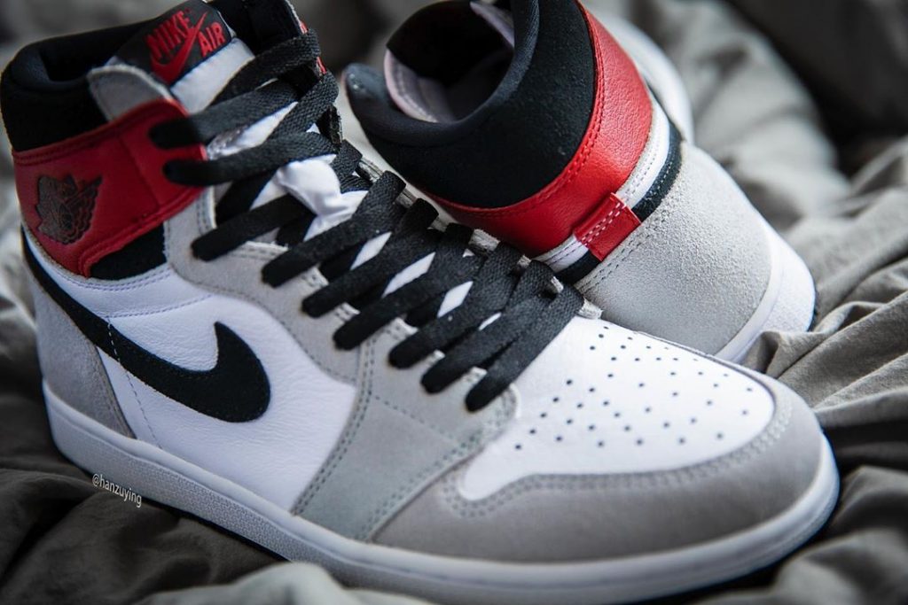 smoke grey jordan 1 white laces