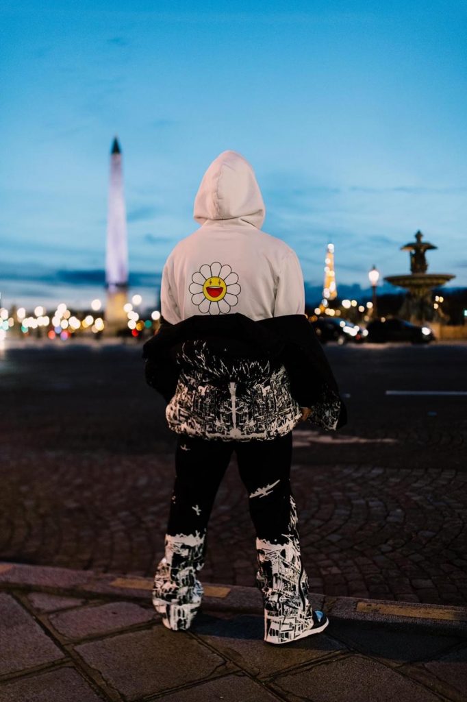 Takashi Murakami X J Balvin Flower Hoodie Pink